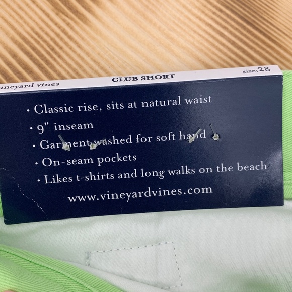 Vineyard Vines Classic Fit Club Short in Iguana Green Sz 28 - Picture 6 of 10